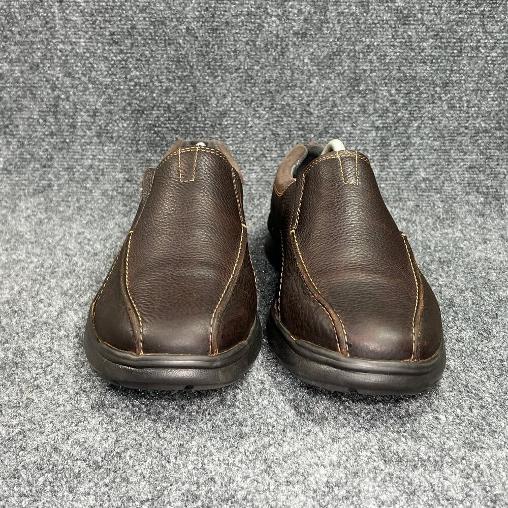 Clarks Cotrell Loafers Men's Size 10W Brown Leather Comfort Classic Slip On Shoe - Picture 2 of 12
